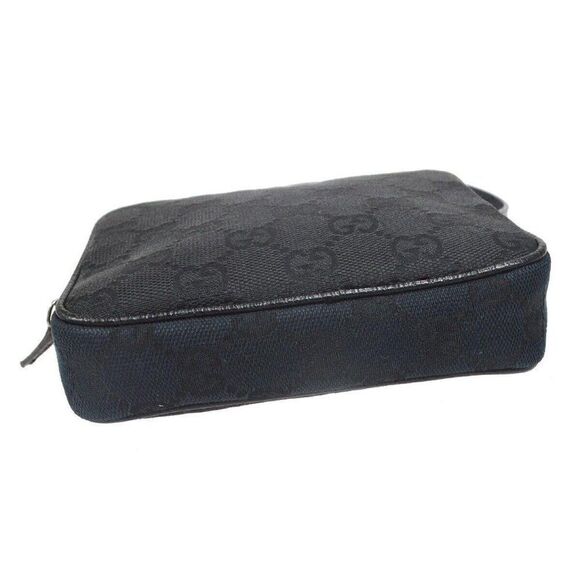 GUCCI GG Pattern Pochette Shoulder bag Black Canvas Leather - Picture 3 of 10